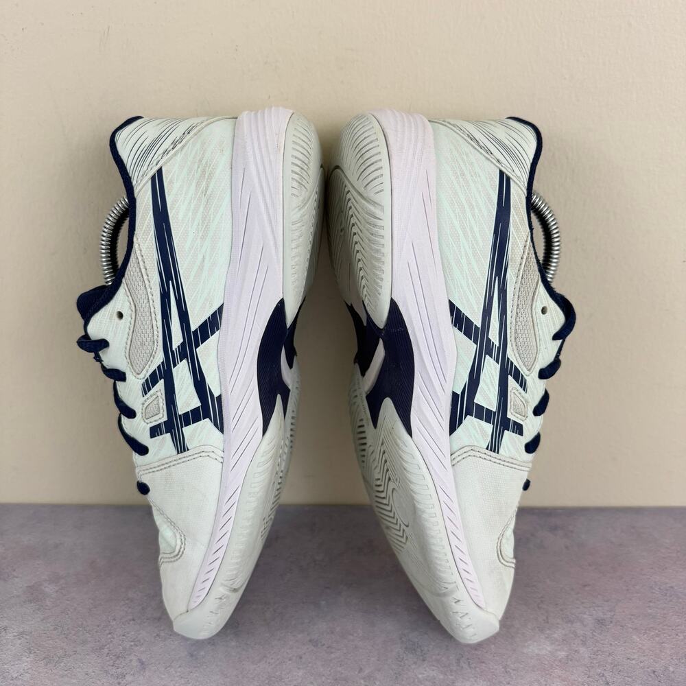 ASICS Shoes Men's Size 5.5 Gel Game 9 Pickleball Shoes White Navy Blue Read - Picture 6 of 14
